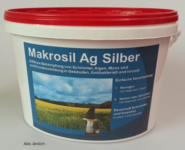 Makrosil Ag Silber - giftfreie Schimmelbekämpfung - antibakteriell und viruzid - 7 kg weiß