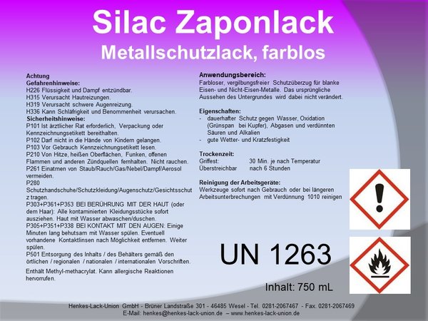 Silac Zaponlack 750 mL